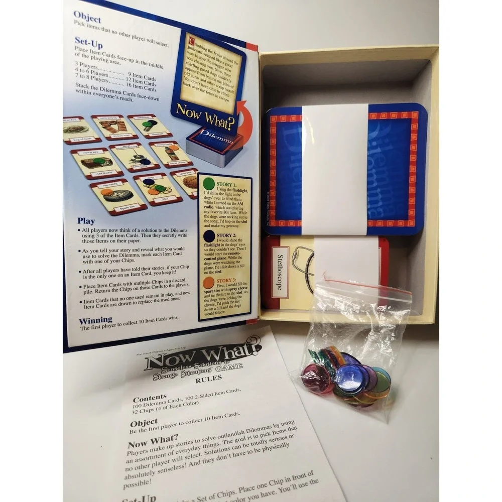 NEW! NOW WHAT Game Senseless Solutions to Strange Situations Interactive Family